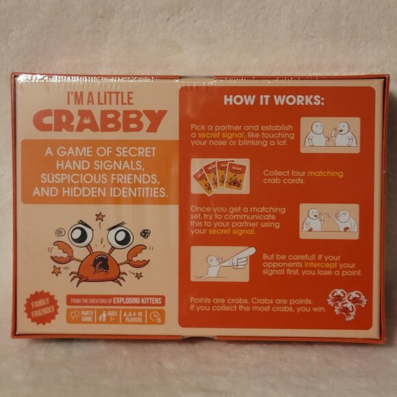 I'm a Little Crabby Family Friendly Game NEW SEALED Card Game Exploding Kittens - Picture 2 of 2